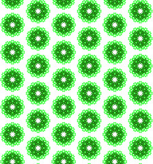 Green Vintage mandala flowers 1960 Geo art. Green mandala pattern Retro 60s and 70s style vector illustration background. Trendy stars pattern design. Geometrical colorful style wallpaper background. 