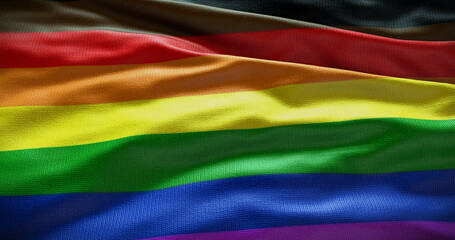 LGBT pride flag symbol background. 3D illustration