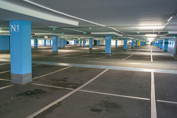 large parking garage without cars