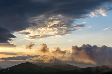 Fototapeta premium Sunset in Carpathians