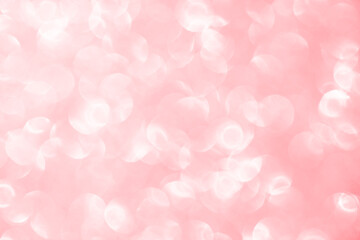 Beautiful light pink bokeh background. Abstract festive blurred background for your project with...