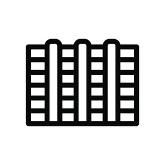 fence line icon illustration vector graphic