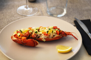 Catalan-style lobster fish dish typical of Venice