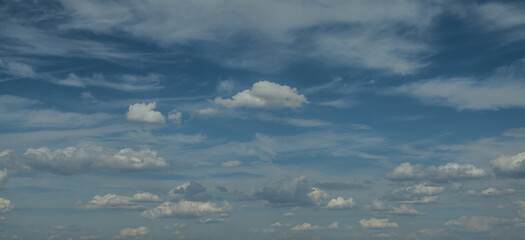 Nature scene background with sky clouds horizon
