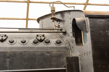 Fototapeta na wymiar Close Up on Details of an Old Locomotive