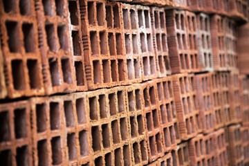 Hollow Bricks For Construction - organized ready to use in building