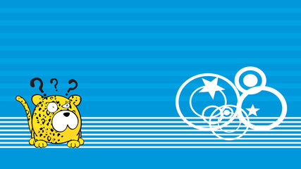 leopard cartoon ball style illustration expression background poster in vector format