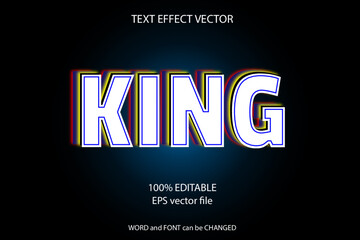 Text effect editable king