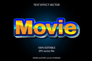 Text effect editable movie