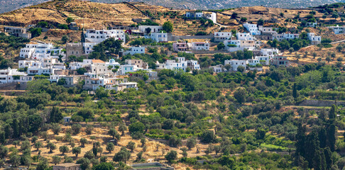 Obraz premium View of Melanes village at Naxos in Cyclades Islands. Greece.