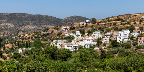 Fototapeta na wymiar View of Melanes village at Naxos in Cyclades Islands. Greece.