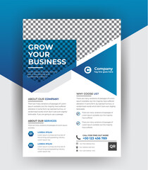 Obraz premium Business corporate flyer and brochure cover page design template