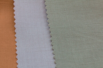 Fabric samples, soft textured and colorful