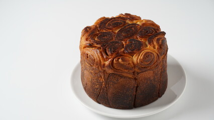 Kubaneh - Yemenite Jewish bread, brioche bread - served on Shabbat morning, served with a crushed tomato dip, hard boiled eggs