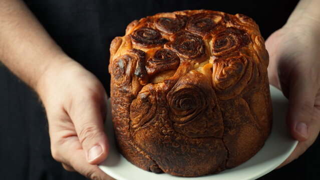 Kubaneh - Yemenite Jewish bread, brioche bread - served on Shabbat morning, served with a crushed tomato dip, hard boiled eggs