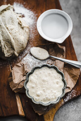 Fototapeta na wymiar sourdough for bread natural yeast healthy bread 