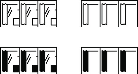 Fitting room icon,  vector illustration