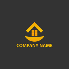Simple house logo illustration vector graphic. suitable for buildinog logo, logo company, logo brand, etc.
