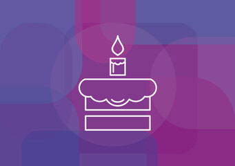 Cake icon simple food sign vector party illustration