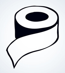 Roll of adhesive tape. Vector drawing