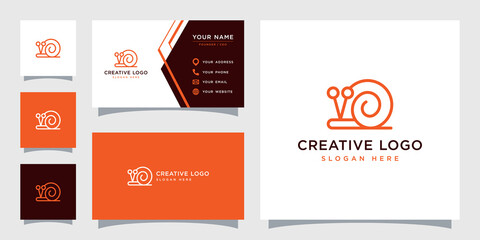 Vector graphic of abstract snail logo design template © NicBrand