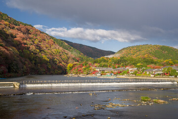 京都嵐山の紅葉
