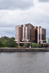 Modern buildings on the waterfront. Taken in Salford Quays England. 