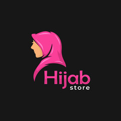 Hijab store logo design vector