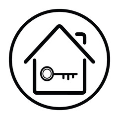 Key room icon, outline style
