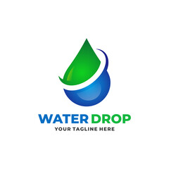 Water drop logo design vector