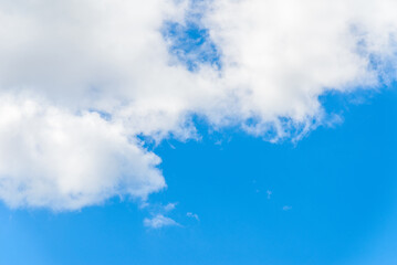 Nice cloudscape white fluffy clouds in the blue sky summer.Blue sky background with clouds.