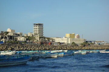 Am alten italienischen Hafen in Mogadischu