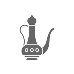 Arabic coffee pot vector icon. filled flat sign for mobile concept and web design. Ramadan Kareem Jug glyph icon. Symbol, logo illustration. Vector graphics