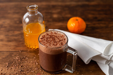 Hot chocolate with tangerine