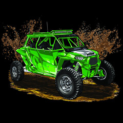 dirt racing splash isolated on white background for poster, t-shirt print, business element, social media content, blog, sticker, vlog, and card. vector illustration. © wendy