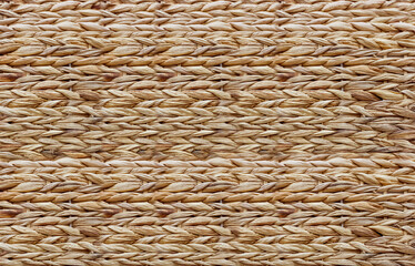 Straw mat texture. Wicker straw cloth