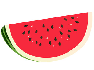 Slice of watermelon illustrator for vector