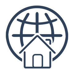 Real estate, home loan, world icon