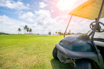 Goft cart on golf course © T i M e L a P s E
