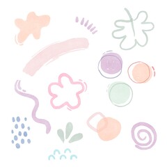 watercolor painting background photo frame text box minimal