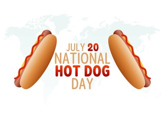 vector graphic of national hotdog day good for national hotdog day celebration. flat design. flyer design.flat illustration.
