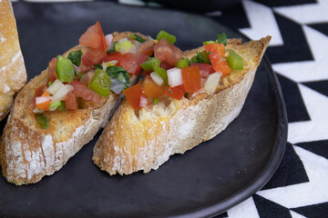 Classic Traditional Italian Appetizer , Bruschetta