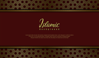 Arabic elegant luxury ornamental islamic background with islamic pattern decorative ornament