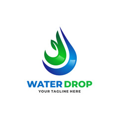 Water drop logo design vector