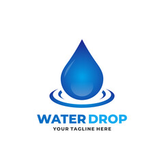 Water drop logo design vector