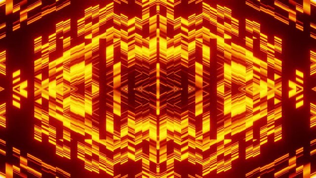 Fire red and orange kaleidoscope background VJ loop