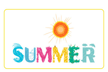 Summer colorful Graphic design 