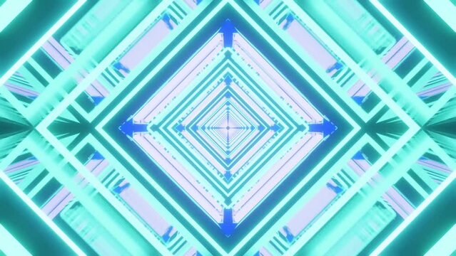 Ice winter blue crystall tunnel background VJ loop