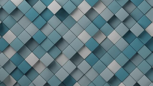 Blue Cubes Animation Top View