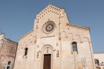 Fototapeta na wymiar Cathedral of Maria Santissima della Bruna and Saint Eustache in Matera, Italy